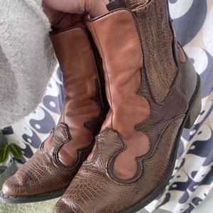 Free People Ankle Cowgirl Boots
